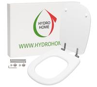 Copriwater Ideal Standard Tesi Compatibile, Tavoletta Wc In Legno Rivestito In Poliestere Con Cerniere Regolabili,Asse Wc MADE IN ITALY (BIANCO EUR)