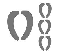 Copriwater imbottito e caldo, adesivo, lavabile, riutilizzabile, in memory foam, set da 4