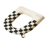 Copriwater Imbottito Impermeabile in EVA, Top per WC 39x43 cm con Stampa Scacchi - Morbido, Lavabile e Caldo per Comfort Quotidiano e Igiene Facile