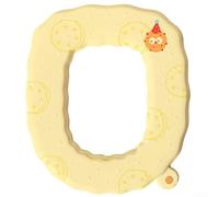 Copriwater in EVA con linguetta facile da usare per il controllo del coperchio, per mantenere l'igiene nei bagni ad alto traffico (giallo)