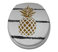 Copriwater in legno MDF tavoletta da bagno wc con ananas 45x38 cm