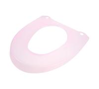 Copriwater in Plastica Rosa per Bagno, Casa in Affitto | Lavabile e Portatile, Forma Rotonda Adattiva, Protezione Stabile per Sedile Water in Appartamento