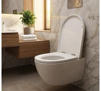 Copriwater in termoindurente bianco con fissaggio basso - Compact | RAK Ceramics