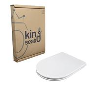 Copriwater in Termoindurente, serie Clodia CS della Dolomite, Bianco con chiusura rallentata e cerniere in acciaio inossidabile sganciabili.