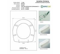 Copriwater MAGICA Bianco Cerniera Cromo-Falerii