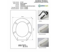 Copriwater NEOCLASSICA Bianco cerniera Cromo-Sbordoni