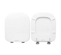Copriwater One Rak legno rivestito in resina poliestere bianco