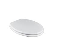 Copriwater ovale in mdf laccato bianco Bianco
