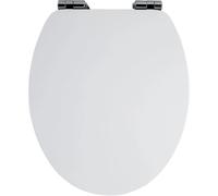 Copriwater ovale universale in mdf bianco Bianco