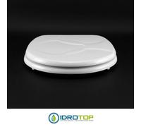 Copriwater per HIDRA SMARTY BIANCO CON DECORO Cerniera Cromo