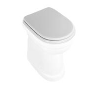 Copriwater Per Wc Anziani In MDF Bianco Con Cerniere Regolabili | Sedile Per Water Con Chiusura Standard Per Anziani