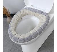 Copriwater per WC Caldi, Copriwater per WC con Tappetino Super Caldo, Cuscino per WC Imbottito Lavabile (Cachi)