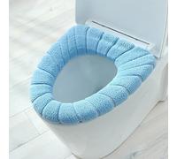 Copriwater per WC Caldi, Copriwater per WC con Tappetino Super Caldo, Cuscino per WC Imbottito Lavabile (Blu)