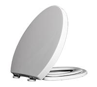 Copriwater per WC Standard, allungati, Chiusura lenta, Coperchio Rimovibile in plastica PP 2 in 1 Che Non Si allenta mai, Bianco, 1 Confezione - Cerniera Premium