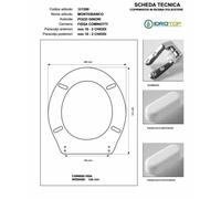 Copriwater Pozzi Ginori MONTEBIANCO PERGAMON Cerniera Rallentata Soft Close