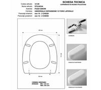 Copriwater Pozzi Ginori STILE-STILNOVA BIANCO Cerniera Cromo-Sedile-Asse Wc