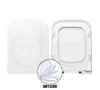 Copriwater Quadra Esedra termoindurente Soft Close avvolgente bianco