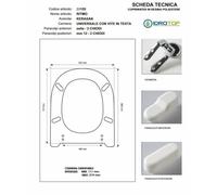 Copriwater RITMO Kerasan Bianco Cerniera Rallentata Soft Close Cromo