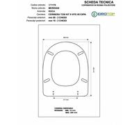 Copriwater Roca MERIDIAN Champagne Cerniera Rallentata Soft Close Cromo