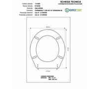 COPRIWATER SEDILE ETHOS BIANCO CERNIERA Rallentata Soft Close CROMO GALASSIA