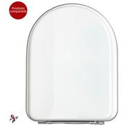 COPRIWATER SEDILE WC CERAMICA CIELO SERIE CELIA BIANCO CERNIERE CROMATE