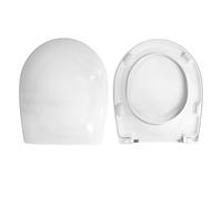 Copriwater Sedile Wc compatibile con BOWL 55 GLOBO, In Plastica Termoindurente,Colore Bianco MADE IN ITALY CHIUSURA AMMORTIZZATA