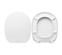 Copriwater Sedile Wc compatibile con LINDA IDEAL STANDARD, In Plastica Termoindurente Avvolgente,Colore Bianco MADE IN ITALY CHIUSURA AMMORTIZZATA