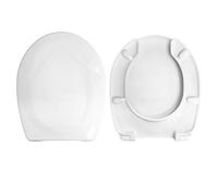 Copriwater Sedile Wc Disabili TD30 compatibile con Perla Dolomite, Arianna Globo, Ellisse Ideal Standard, Selnova Pozzi Ginori ed altri modelli, In Plastica Termoindurente,Colore Bianco MADE IN ITALY