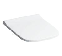 Geberit Smyle Square Siège de WC Slim avec couvercle, Wrap over, antibactérien, charnières QuickRelease, blanc, avec dispositif dabaissement automatique, 500687011, 500687011 - CM