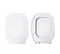 Copriwater Sedile Wc GLAZE AZZURRA Come Originale, In Plastica Termoindurente Avvolgente,Colore Bianco MADE IN ITALY