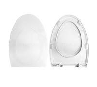 Copriwater Sedile Wc Ovo Disegno Ceramica Come Originale, In Plastica Termoindurente Avvolgente,Colore Bianco MADE IN ITALY CHIUSURA AMMORTIZZATA