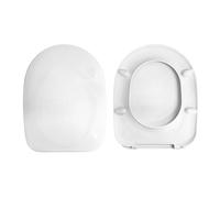 Copriwater Sedile Wc TE17 compatibile con SINTESI e BELLE EPOQUE CESAME, METRO FLAMINIA, CANOVA CATALANO e altri modelli, In Plastica Termoindurente, Colore Bianco MADE IN ITALY