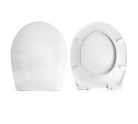 Copriwater Sedile Wc Universale 2 Kg Ovale SOFT CLOSE SGANCIO RAPIDO compatibile con vari modelli, In Plastica Termoindurente,Colore Bianco MADE IN ITALY