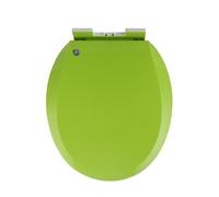Copriwater Sedile WC Universale Coperchio WC Verde Tavoletta WC O Forma con Chiusura Ammortizzata, Cerniere Regolabili, Sgancio Rapido, Facile da Pulire, PP, 35.5x45cm