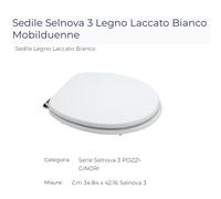 Copriwater Selnova 3 legno laccato mobilduenne