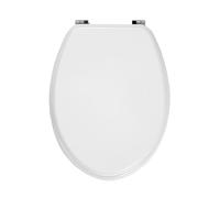 Copriwater Selnova Pozzi Ginori Dedicato Bianco In Legno Rivestito Resina | Sedile WC Compatibile Vaso Pozzi Ginori Selnova | Con Paracolpi Antiscivolo E Cerniere In Ottone Cromato Incluse
