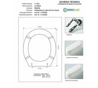 Copriwater Senesi LUTEZIA BIANCO Cerniera Rallentata Soft Close