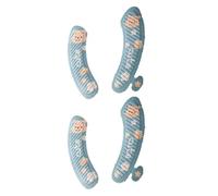 Copriwater, Tappetino for WC, cuscino for sedile, tipo pasta, universale, cartone animato, multicolore, accessori da bagno(Blue Bear-2pairs)