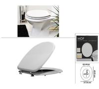 Copriwater Tavoletta WC Bagno in Legno Mdf Universale Bianco