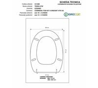 Copriwater TERZA ETA' Cesabo Bianco con cerniera Rallentata Soft Close Cromo