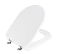 Copriwater Universale 35,3x2,9x43,3 cm in MDF Cerniere in Metallo Cromato Alpina Bianco Lucido