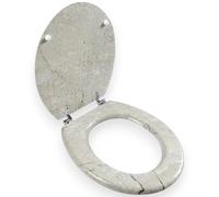 Copriwater Universale Effetto Marmo Grigio MDF 450x375 mm 52967A