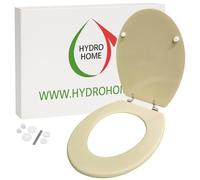 Copriwater Universale in Legno Verniciato Colore Champagne - Sedile WC Economico, Resistente e Facile da Installare, Compatibile con Vasi Standard - by HYDRO HOME