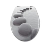 Copriwater universale legno mdf resistente con stampa cerniere wc bagno