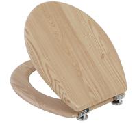 COPRIWATER UNIVERSALE SEDILE TAVOLETTA WC BAGNO MDF LEGNO ACERO 18" FERIDRAS
