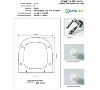 Copriwater Vavid IO Bianco Cerniera Rallentata Soft Close Cromo