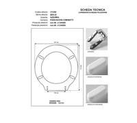 Copriwater ZEN 24 Bianco Cerniera Cromo-Azzurra