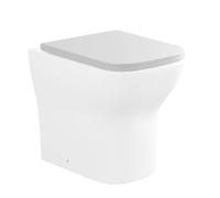 Copriwc originale per serie sanitari filomuro Plana, in termoindurente bianco lucido con chiusura soft-close e sgancio rapido