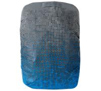 Coprizaino riflettente, coprizaino, copertina per cartella scolastica, copertina per borsa riflettente argento-blu