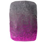 Coprizaino riflettente, coprizaino, copertina per cartella scolastica, copertina per borsa riflettente argento-rosa